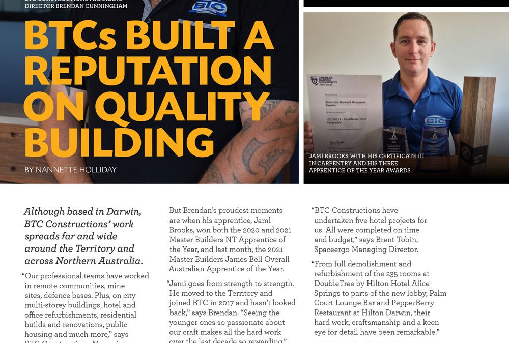 BTCs built a reputation on quality building – Territory Q